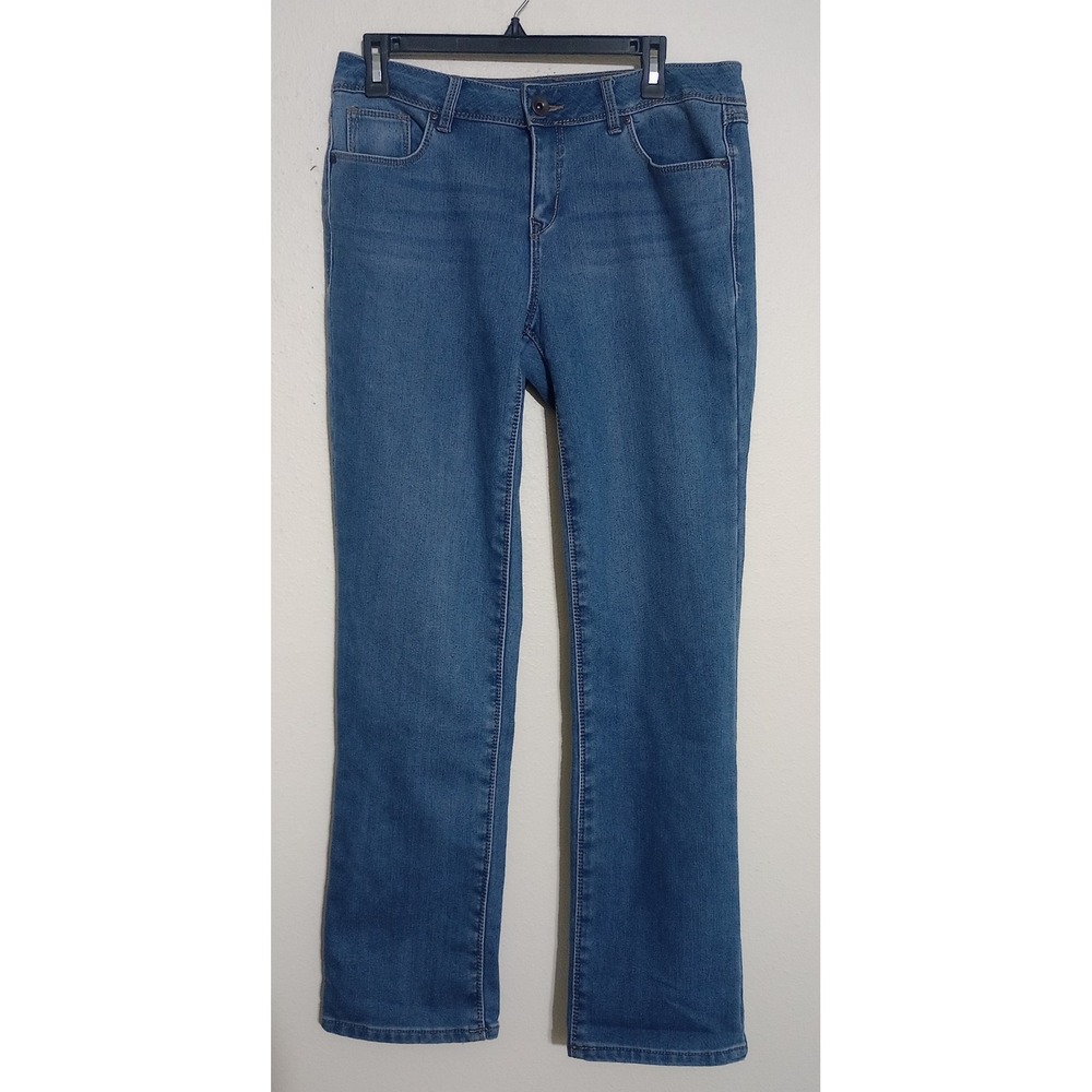 Natural Reflections Fleece Lined Jeans Womens 6 Blue Vital Stretch Straight Leg